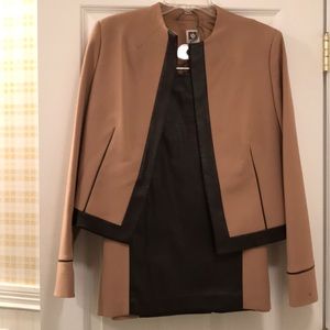 2-piece Anne Klein camel/brown skirt/jacket.
